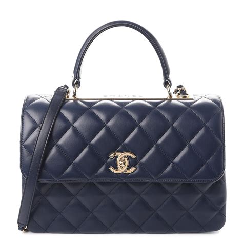 chanel blue couture bag|Chanel bag navy blue.